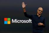 Microsoft Chief Executive Officer Satya Narayana Nadella speaks at a live Microsoft event in the Manhattan borough of New York City