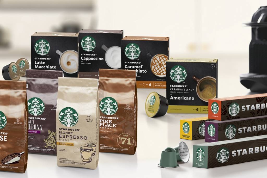 Produtos da Starbucks vendidos pela Nestlé