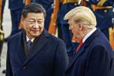 U.S. President Donald Trump takes part in a welcoming ceremony with China’s President Xi Jinping at the Great Hall of the People in Beijing